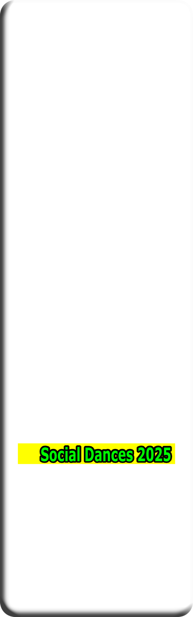 Social Dances 2025

